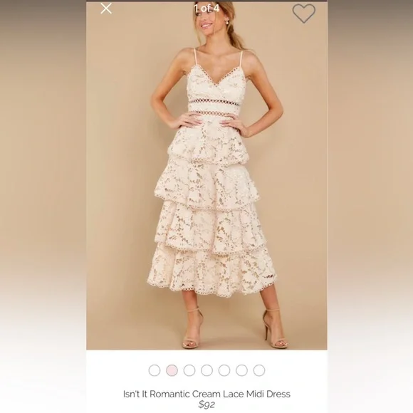 Isn't It Romantic Cream Lace
Midi Dress - Picture 2 of 4